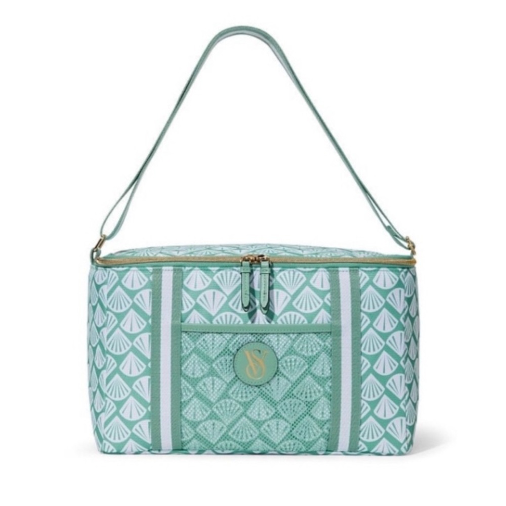 Victoria's Secret Green Patterned Food Storage Bag